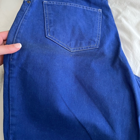 1991 deadstock marithe francois girbaud knee length shorts in royal • size 31 - Picture 7 of 10